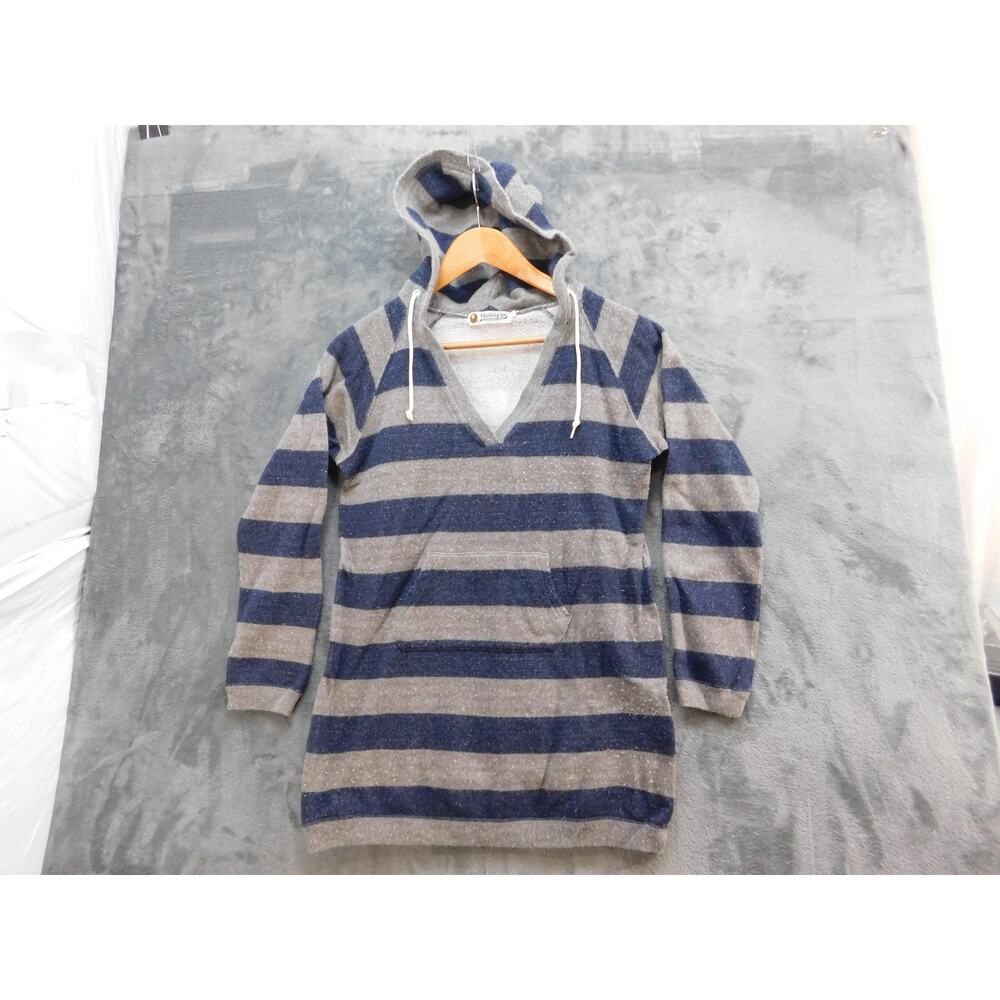 A Bathing Ape BAPE Hoodie Sweater Womens Small Blue Striped V Neck Made in Japan
